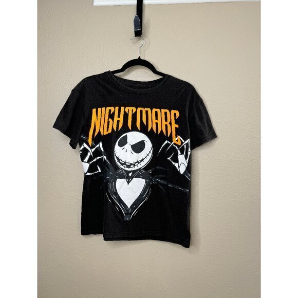 Disney Nightmare Before Christmas Women's Black Shirt Large jack‎ skellington - Picture 1 of 6